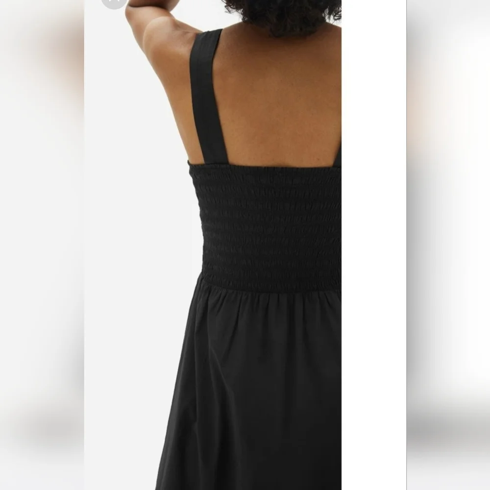 Everlane Black Cotton Smock Dress Long - Picture 4 of 15